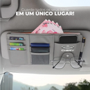 Organizador de Tapa Sol em Couro Automotivo Personalizado - Jetta SunShade™ (ESPECIAL PRÉ BLACK FRIDAY)
